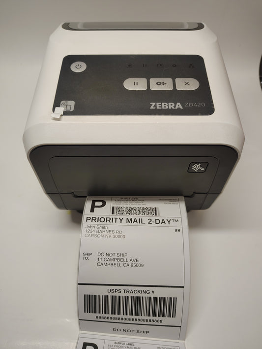 Zebra ZD420 Direct Thermal Label Printer (HC) with Thermal Transfer (Pre-owned)