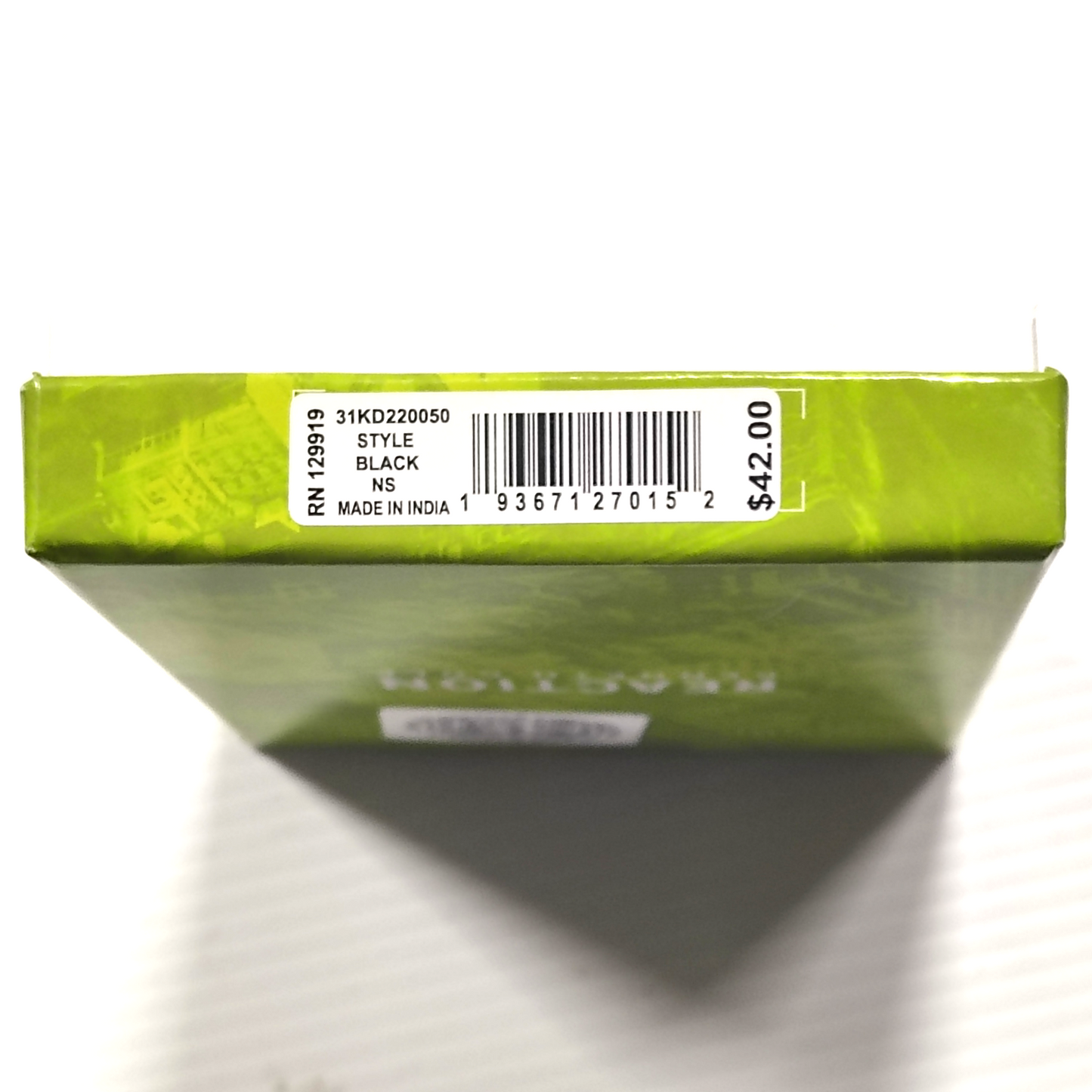 Man’s Black Leather Wallet By Kenneth Cole Reaction Hand Crafted Leather