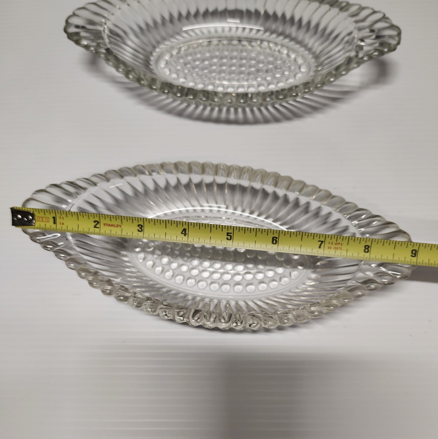 Vintage Heavy Clear Glass Banana Split Ice Cream Serving Dishes Set of 2