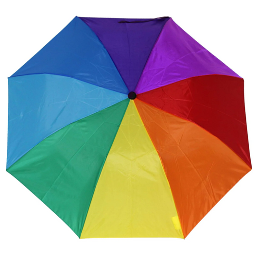 Misty Harbor Automatic Open Folding Rain Umbrella Rainbow