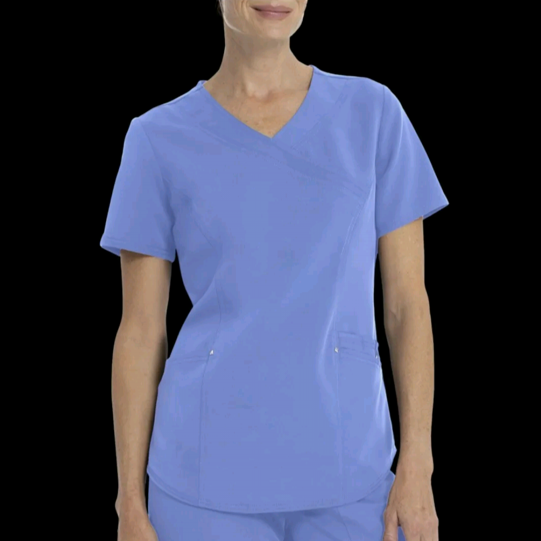 Scrubstar Women's Antimicrobial Premium Ultimate Mock Wrap Scrub Top