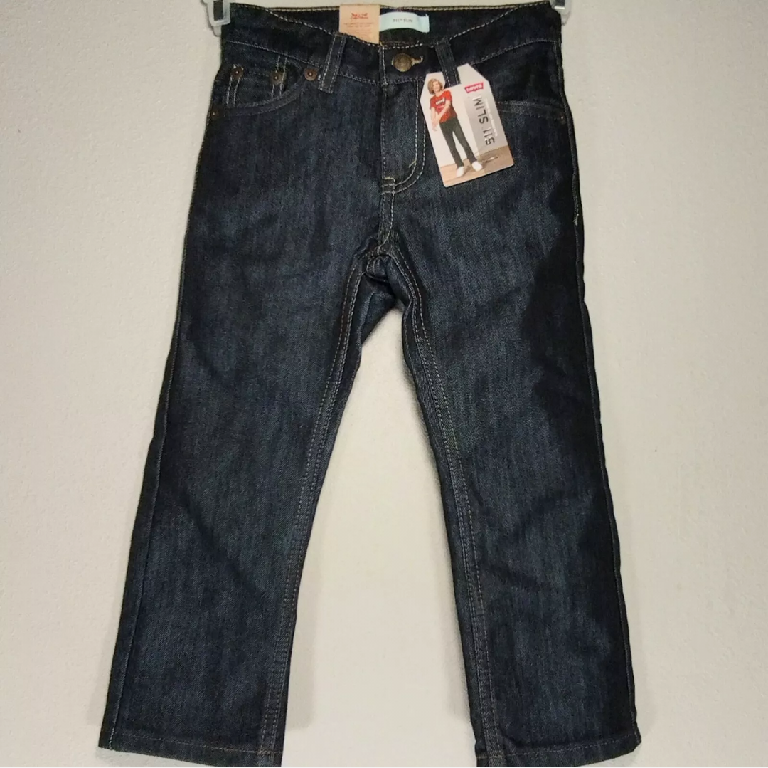 Levis 511 Slim Jeans Blue 4 Regular Adjustable Waist $40.00 MSRP Black Label