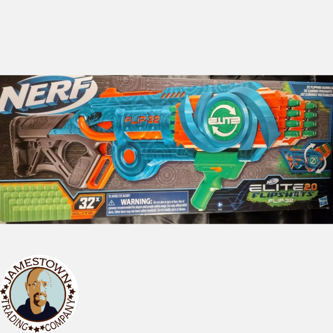 Nerf Elite 2.0 Flipshots Flip-32 Blaster, 32 Dart Barrels Flip to Double Your