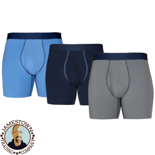 Athletic Works Men's Boxer Briefs Underwear 3 Pack - 6 inch Inseam New