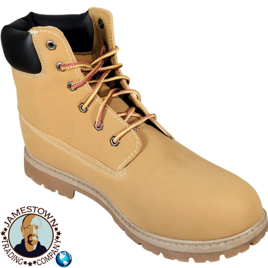 Men's Ozark Trail Troy, Tan Wheat, Rubber Outsole, Work Hiking Boots