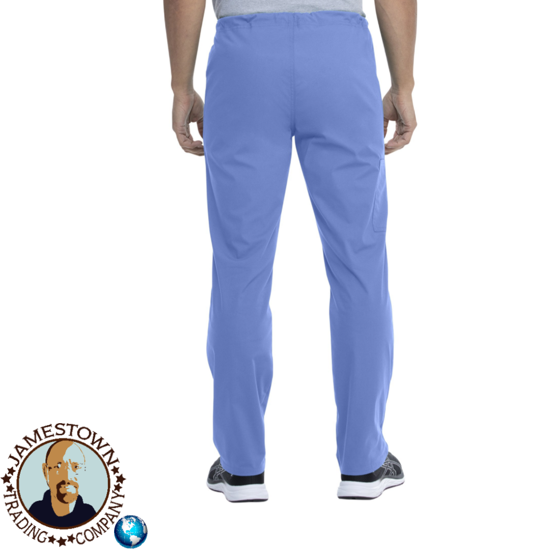 Scrubstar Premium Scrub Pants 2 PAIR Core Essentials Drawstring Tie Blue 3XL