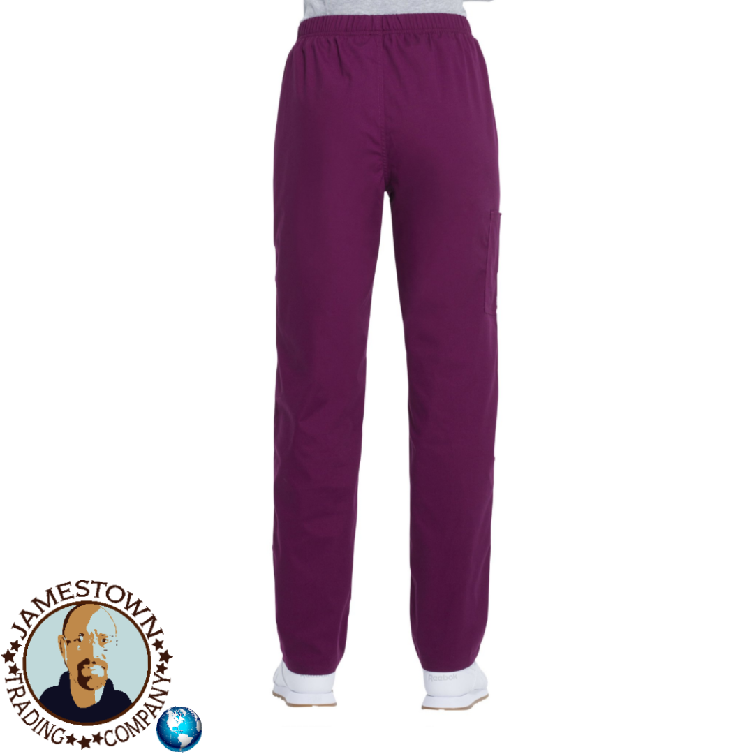 Scrubstar Women’s Core Essential Drawstring Scrub Pants - Wine - 3XL - NWT