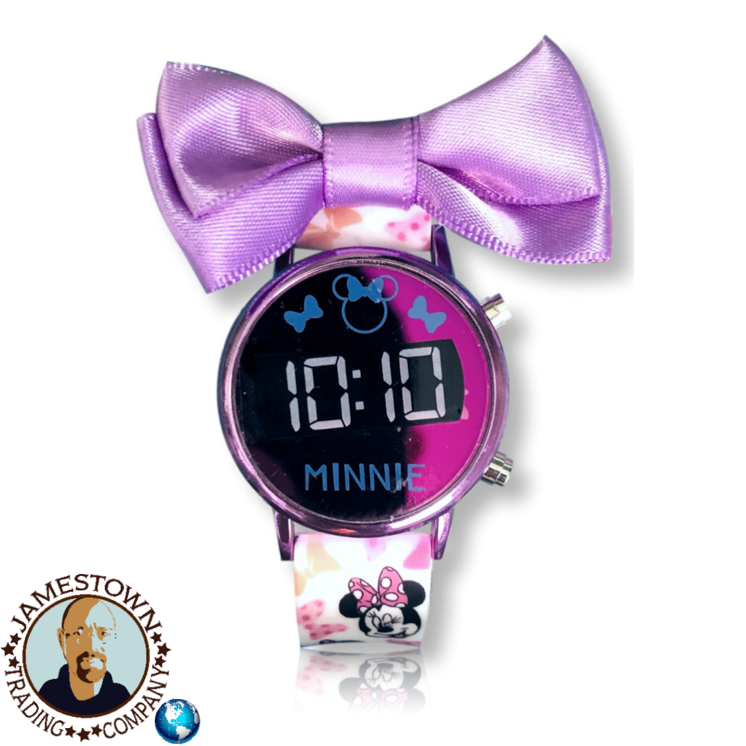 Disney Minnie Mouse Child Unisex LED Wristwatch Bow Watch in One Size Color Pink - MN4260WM