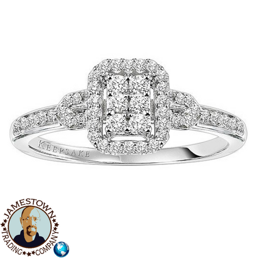 Keepasake Attraction 1/4 Carat T.W. Certified Diamond 10kt White Gold Engagement Ring