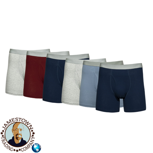 George 6 Pack Cotton Stretch Boxer Moisture Wicking Men's Underwear