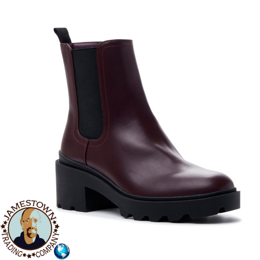 Time and Tru Women's Unit Chelsea Boots Burgundy